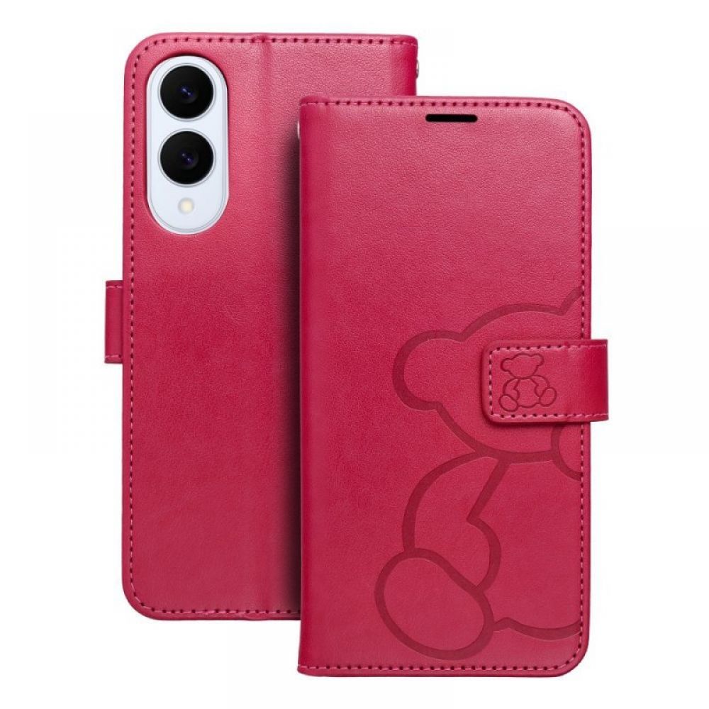 Futrola flip MEZZO BOOK za SAMSUNG S25 Edge teddy bear magenta