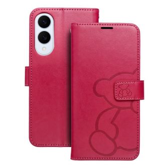 Futrola flip MEZZO BOOK za SAMSUNG S25 Edge teddy bear magenta