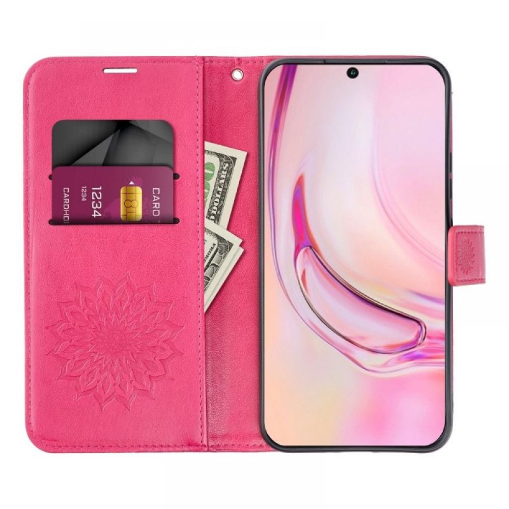 Futrola flip MEZZO BOOK za SAMSUNG S25 Edge mandala magenta