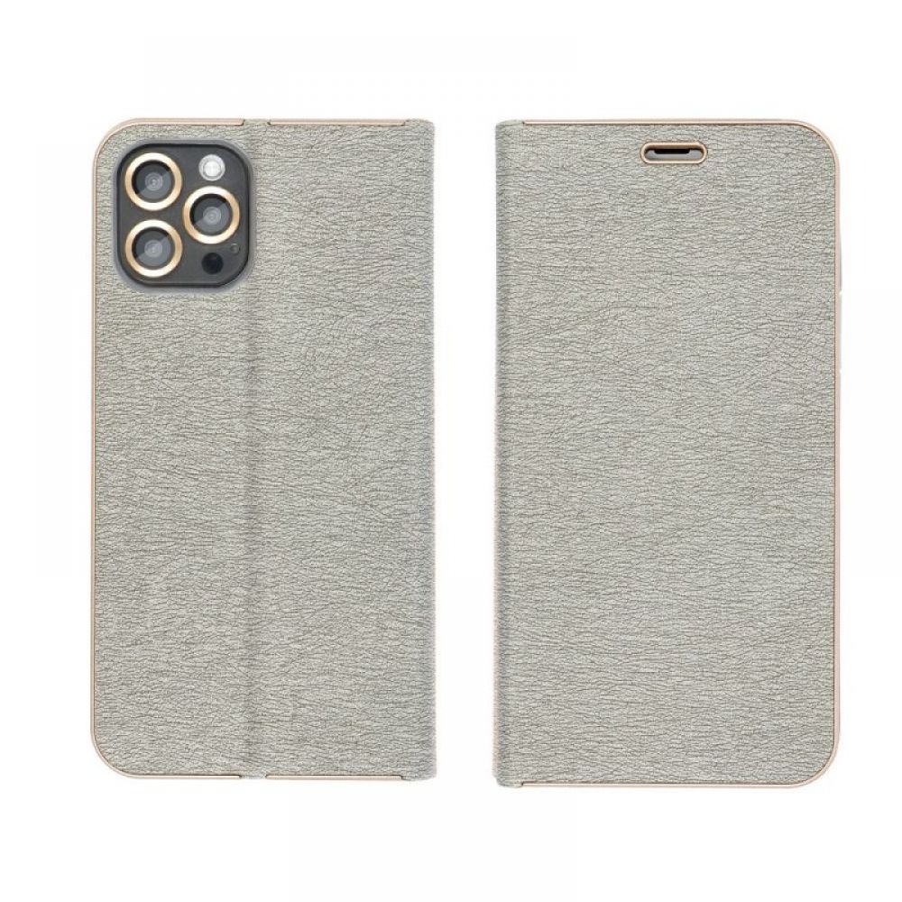 Futrola LUNA BOOK GOLD za SAMSUNG S25 Edge srebrna