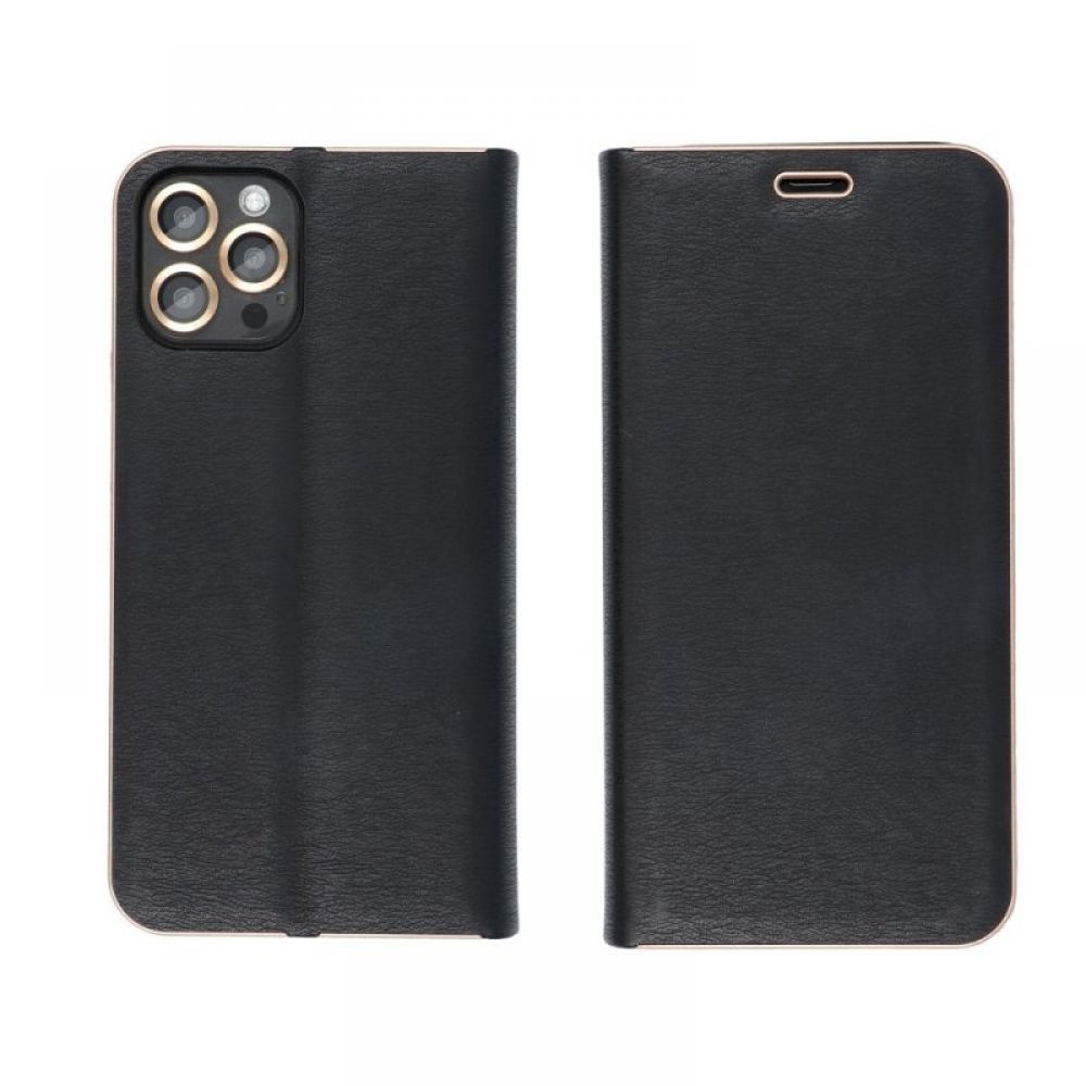 Futrola LUNA BOOK GOLD za SAMSUNG S25 Edge crna