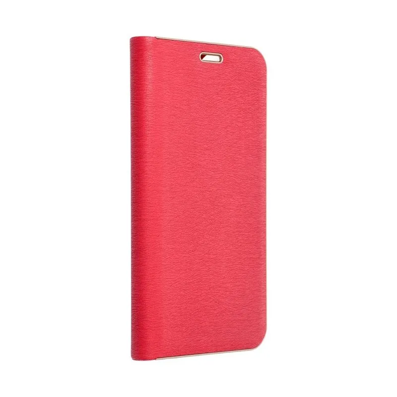 Futrola flip LUNA BOOK CARBON za SAMSUNG S25 Edge crvena