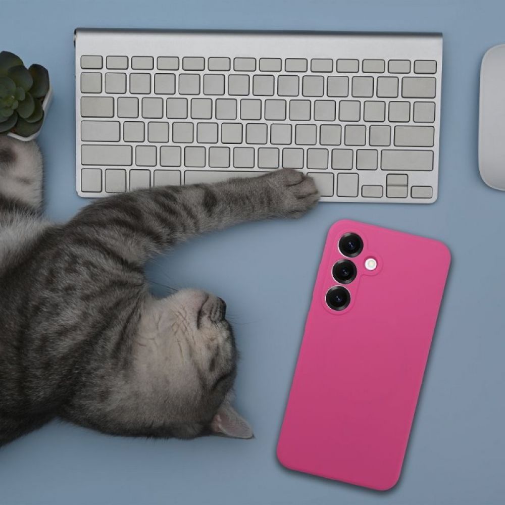 Futrola SILICONE 2mm za SAMSUNG S25 Edge kompatibilna sa MagSafe roze