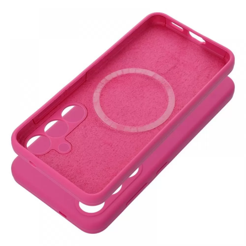 Futrola SILICONE 2mm za SAMSUNG S25 Edge kompatibilna sa MagSafe roze