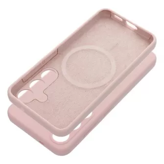 Futrola SILICONE 2mm za SAMSUNG S25 Edge kompatibilna sa MagSafe puder roze