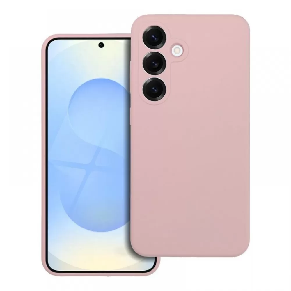 Futrola SILICONE 2mm za SAMSUNG S25 Edge kompatibilna sa MagSafe puder roze