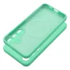 Futrola SILICONE 2mm za SAMSUNG S25 Edge kompatibilna sa MagSafe mentol-zelena