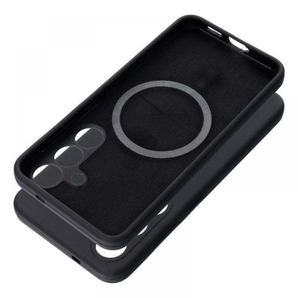 Futrola SILICONE 2mm za SAMSUNG S25 Edge kompatibilna sa MagSafe crna