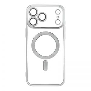 Futrola Electro Mag Cover za IPHONE 17 Pro Max (celi prsten) srebrna