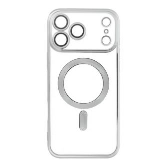 Futrola Electro Mag Cover za IPHONE 17 Pro Max (celi prsten) srebrna