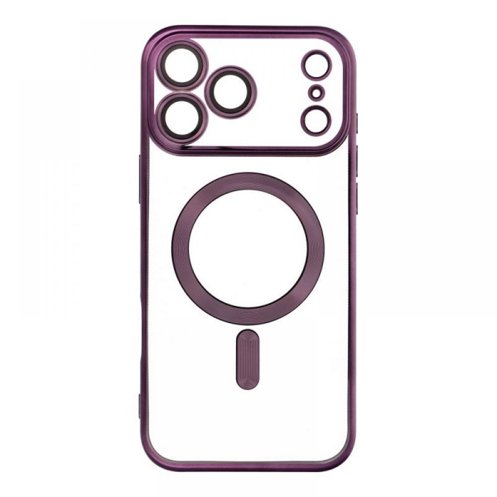 Futrola Electro Mag Cover za IPHONE 17 Pro Max (celi prsten) tamnoljubicasta