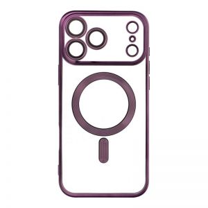 Futrola Electro Mag Cover za IPHONE 17 Pro Max (celi prsten) tamnoljubicasta