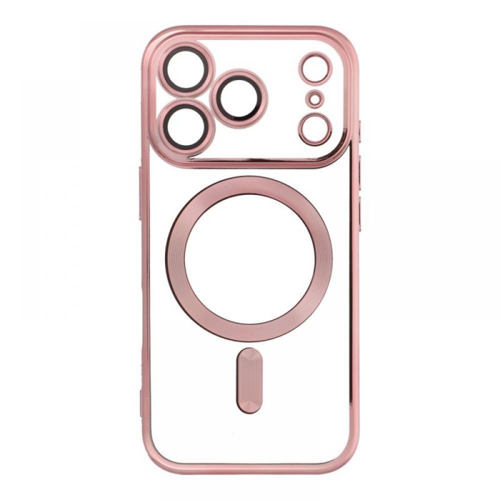 Futrola Electro Mag Cover za IPHONE 17 Pro (celi prsten) roze-zlatna