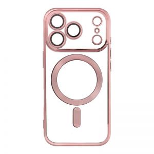 Futrola Electro Mag Cover za IPHONE 17 Pro (celi prsten) roze-zlatna