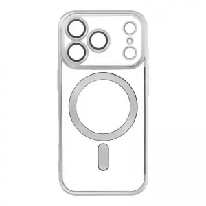 Futrola Electro Mag Cover za IPHONE 17 Pro (celi prsten) srebrna