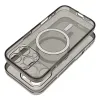 Futrola CLEAR MAGSAFE za IPHONE 16 crna sa sljokicama