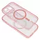 Futrola CLEAR MAGSAFE za Samsung S25 Ultra roze sa sljokicama
