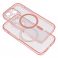 Futrola CLEAR MAGSAFE za Samsung S25 Plus roze sa sljokicama