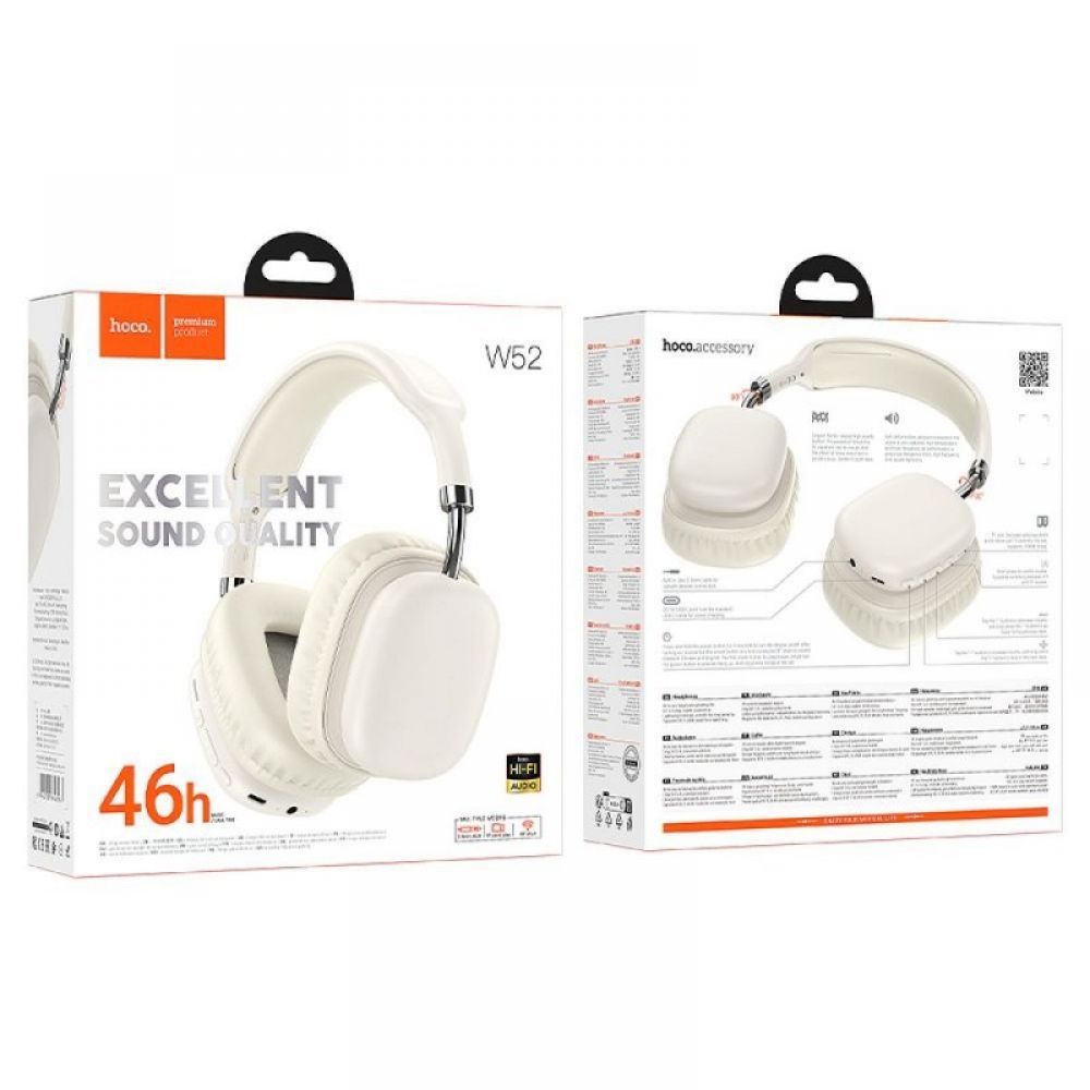 HOCO zicane slusalice bluetooth W52 bele