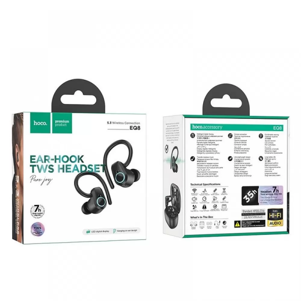 HOCO bezicne slusalice bluetooth TWS EQ8 crne
