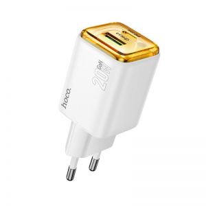 HOCO zidni punjac USB A + Type C PD QC3.0 3A 20W N52 beli