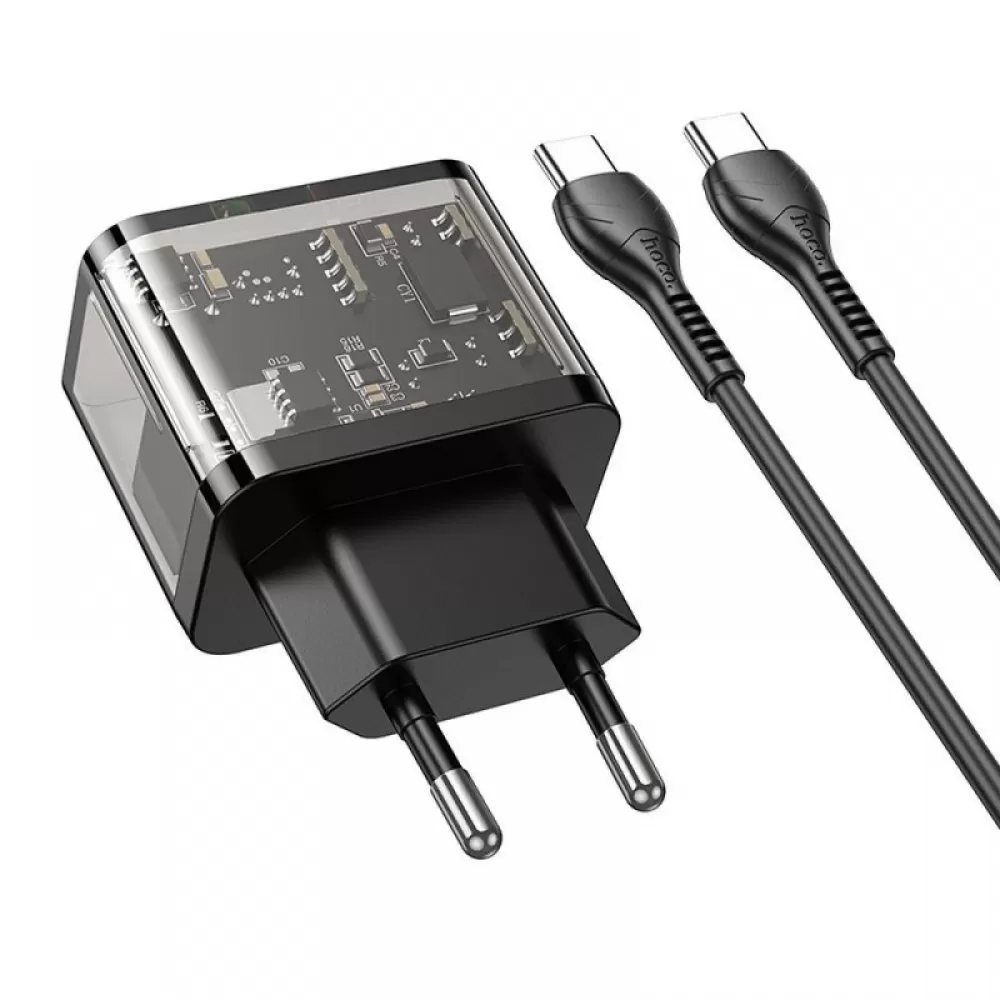 HOCO zidni punjac USB A + Type C + kabl Type C na Type C PD QC3.0 3A 20W N34 providan