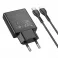 HOCO tanki zidni punjac Type C + kabl Type C na Lightning PD QC 30W N37 crni