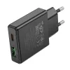 HOCO tanki zidni punjac USB A + Type C PD QC3.0 3A 20W N38 crni