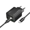 HOCO punjac 2 x Type C + 2 x USB A + kabl Type C na Type C PD QC3.0 3A 30W N56 crni