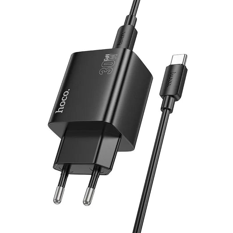 HOCO punjac 2 x Type C + 2 x USB A + kabl Type C na Type C PD QC3.0 3A 30W N56 crni