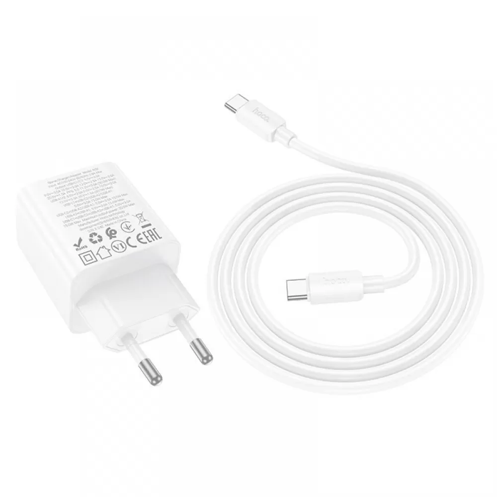 HOCO punjac 2 x Type C + 2 x USB A + kabl Type C na Type C PD QC3.0 3A 30W N56 beli