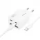 HOCO punjac 2 x Type C + 2 x USB A + kabl Type C na Type C PD QC3.0 3A 20W N55 beli