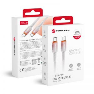FORCELL F-ENERGY C357 kabl Type C na Type C QC4. 0 PD 5A 100W gradijent 1 m beli