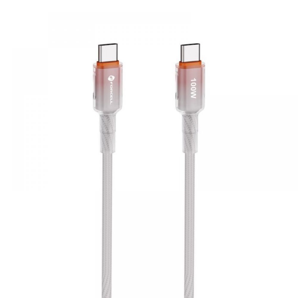 FORCELL F-ENERGY C357 kabl Type C na Type C QC4. 0 PD 5A 100W gradijent 1 m beli