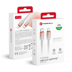 FORCELL F-ENERGY C356 kabl Type C na Lightning PD 3A 27W gradijent 1 m beli