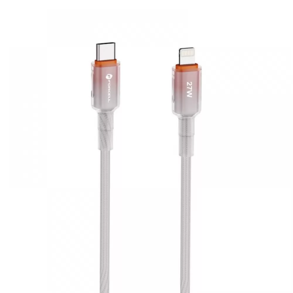 FORCELL F-ENERGY C356 kabl Type C na Lightning PD 3A 27W gradijent 1 m beli