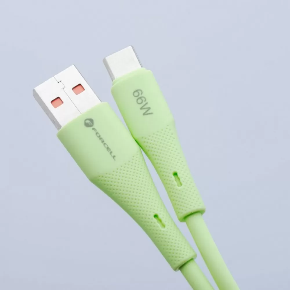 FORCELL F-ENERGY C342 kabl USB A na Type C QC4.0 3A 66W silikon 1 m zeleni