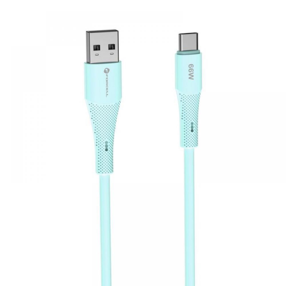 FORCELL F-ENERGY C342 kabl USB A na Type C QC4.0 3A 66W silikon 1 m plavi