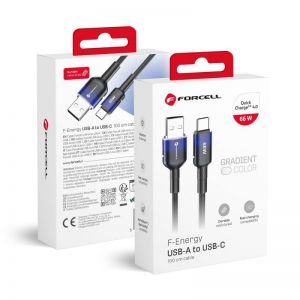 FORCELL F-ENERGY C352 kabl USB A na Type C QC4.0 3A 66W gradijent 1 m crni