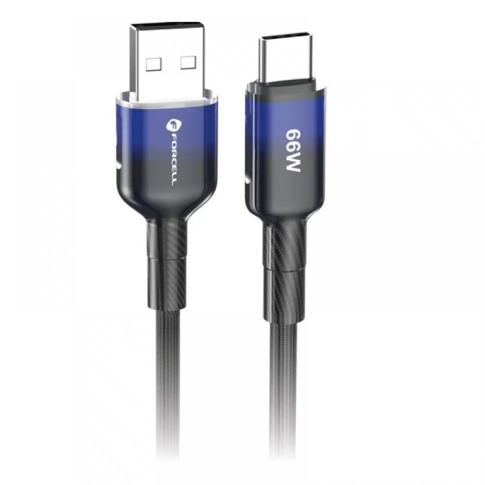 FORCELL F-ENERGY C352 kabl USB A na Type C QC4.0 3A 66W gradijent 1 m crni