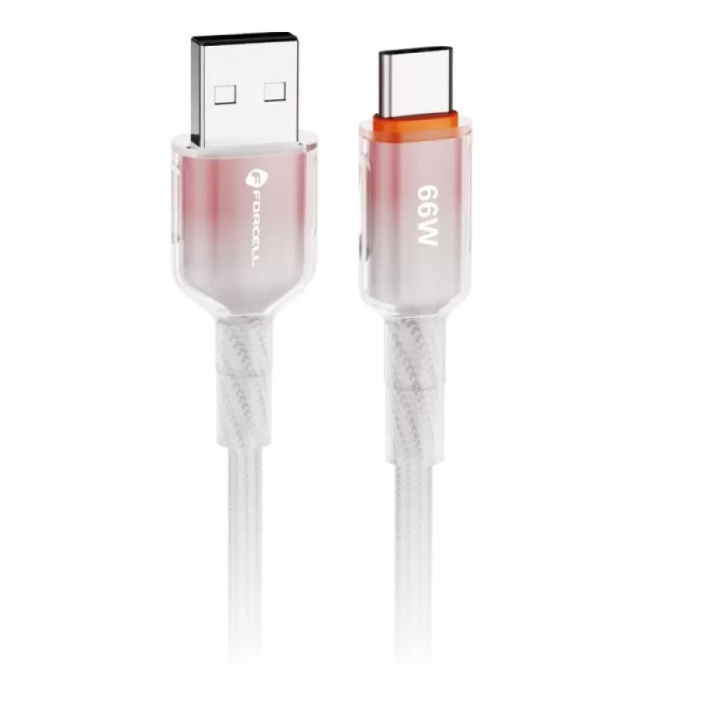 FORCELL F-ENERGY C352 kabl USB A na Type C QC4.0 3A 66W gradijent 1 m beli