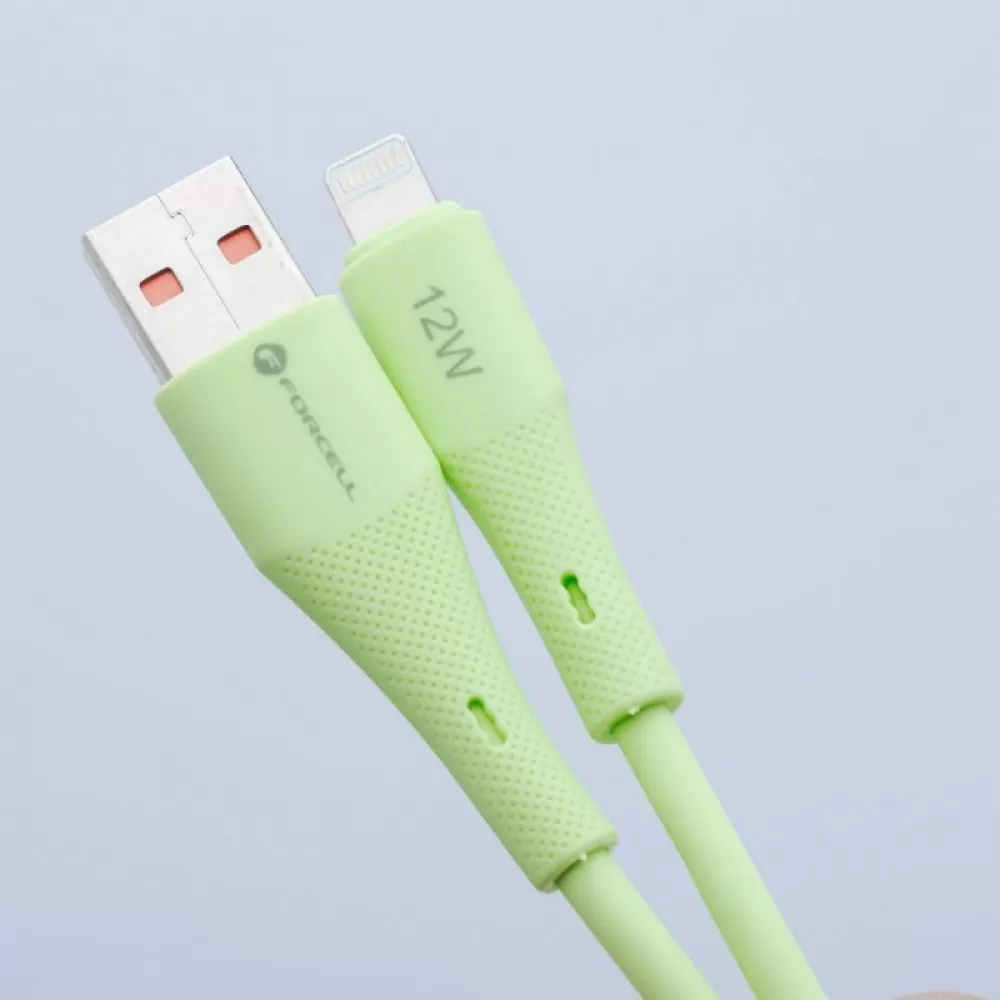 FORCELL F-ENERGY C341 kabl USB A na Micro USB QC3.0 2,4A 18W silikon 1 m zeleni