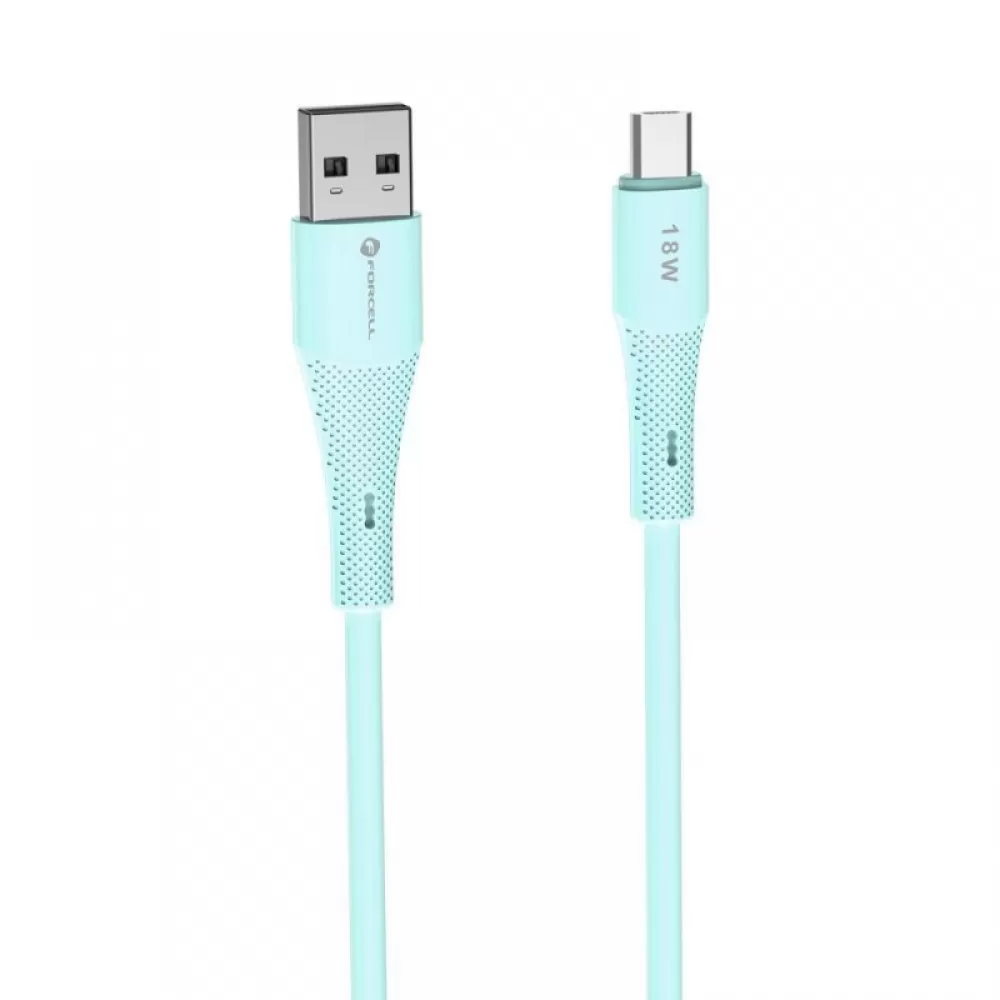 FORCELL F-ENERGY C341 kabl USB A na Micro USB QC3.0 2,4A 18W silikon 1 m plavi