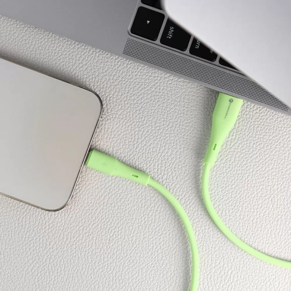 FORCELL F-ENERGY C343 kabl USB A na Lightning 2,4 A 12W silikon 1 m zeleni