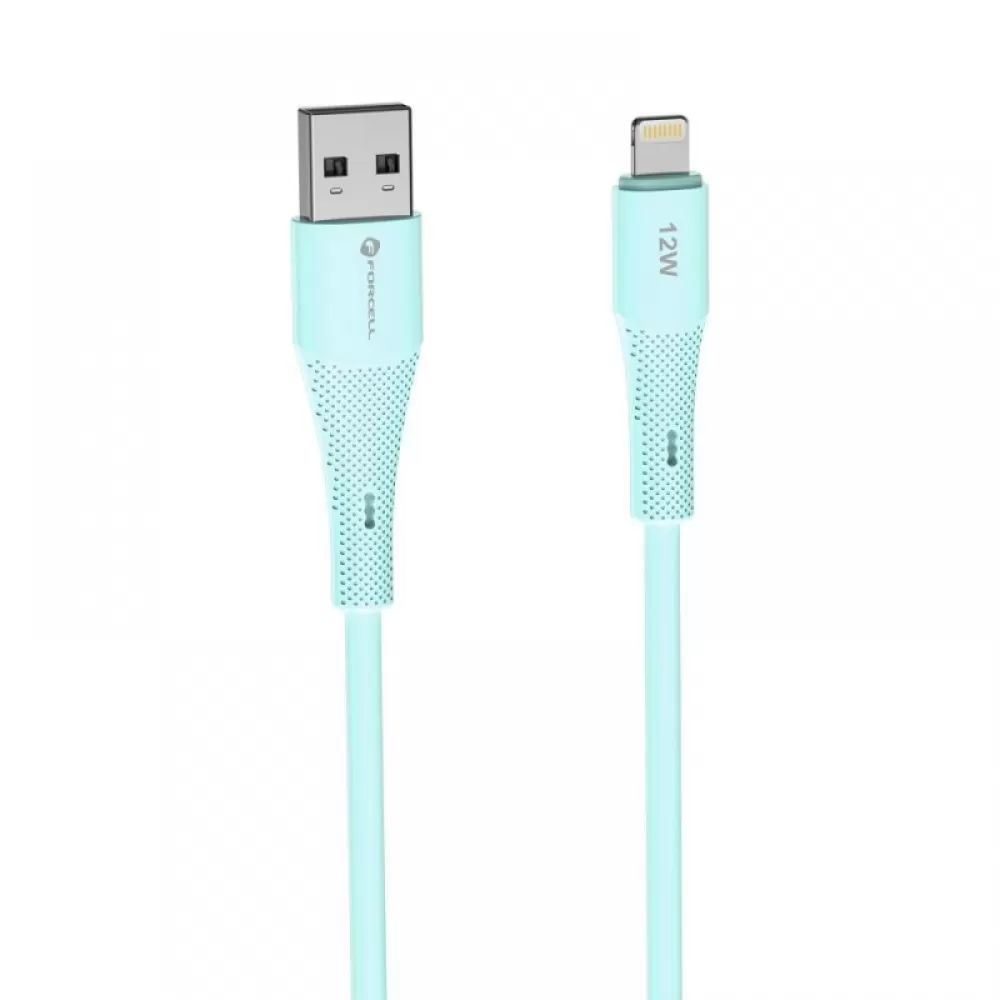 FORCELL F-ENERGY C343 kabl USB A na Lightning 2,4 A 12W silikon 1 m plavi