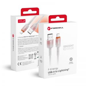 FORCELL F-ENERGY C353 kabl USB A na Lightning 2,4 A 12W gradijent 1 m beli