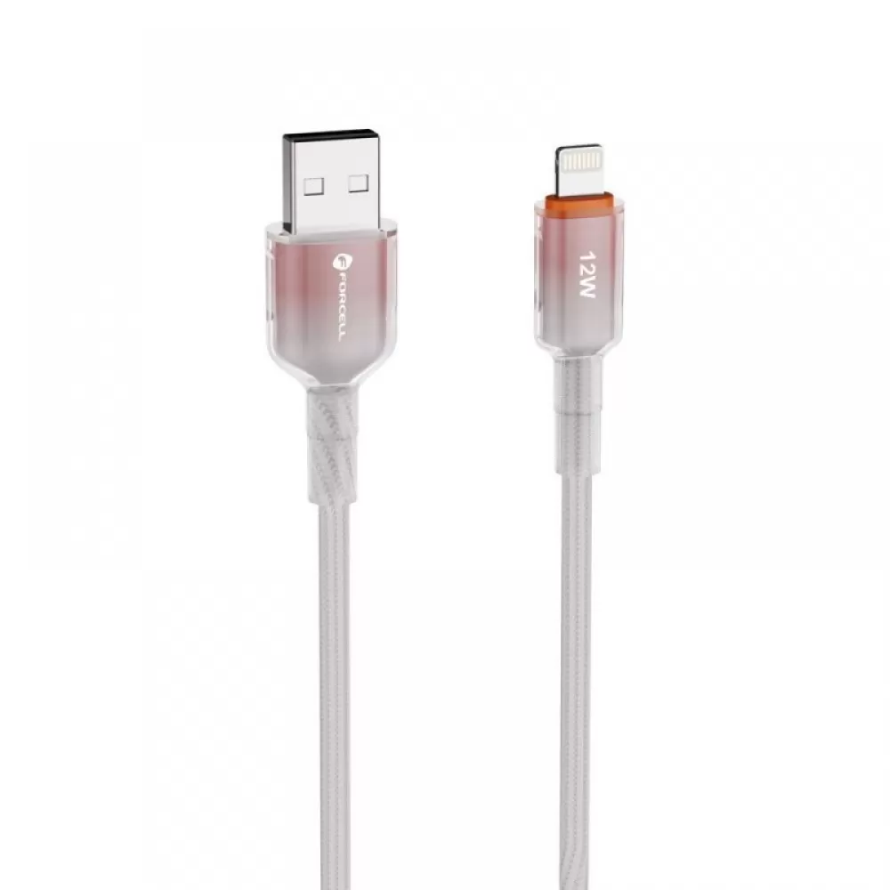 FORCELL F-ENERGY C353 kabl USB A na Lightning 2,4 A 12W gradijent 1 m beli