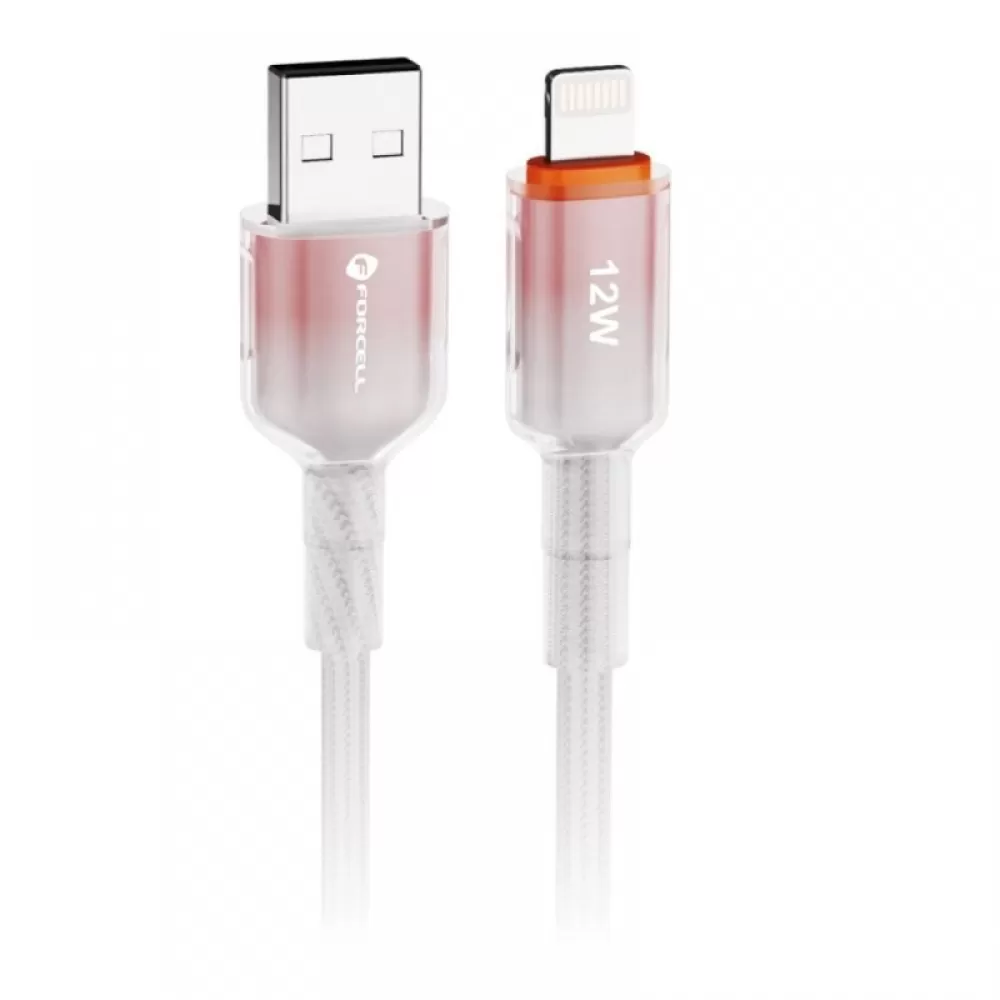 FORCELL F-ENERGY C353 kabl USB A na Lightning 2,4 A 12W gradijent 1 m beli