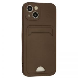 Futrola SOFT sa dzepicem (soft card) za iPhone 17 Pro Max braon