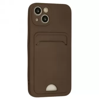 Futrola SOFT sa dzepicem (soft card) za iPhone 17 Pro Max braon